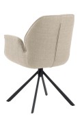 Krzesło obrotowe z podłokietnikami Aura beżowe - ACTONA